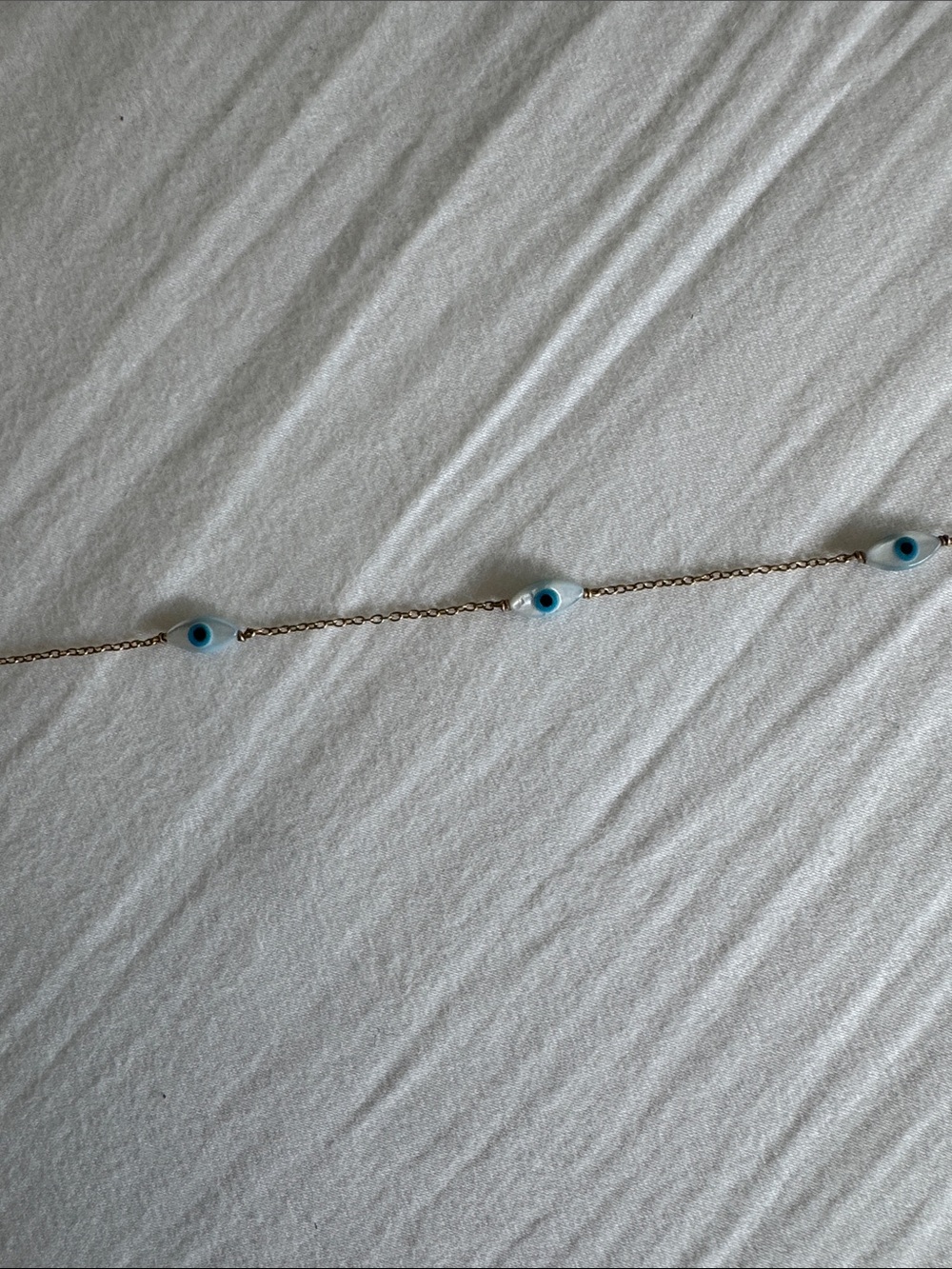 Delicate Blue Mini Evil Eye Necklace
